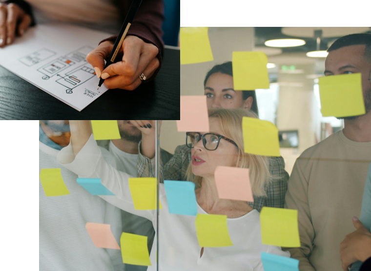 Web project discovery session analyzing business goals, user needs, and technical requirements